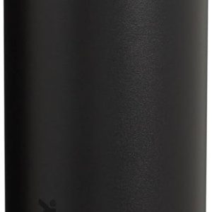 Water Bottle 24 oz | Push Button Lid | Leakproof and Packable for Travel and Sports | Insulated Stainless Steel | BPA-Free | Black 2.0